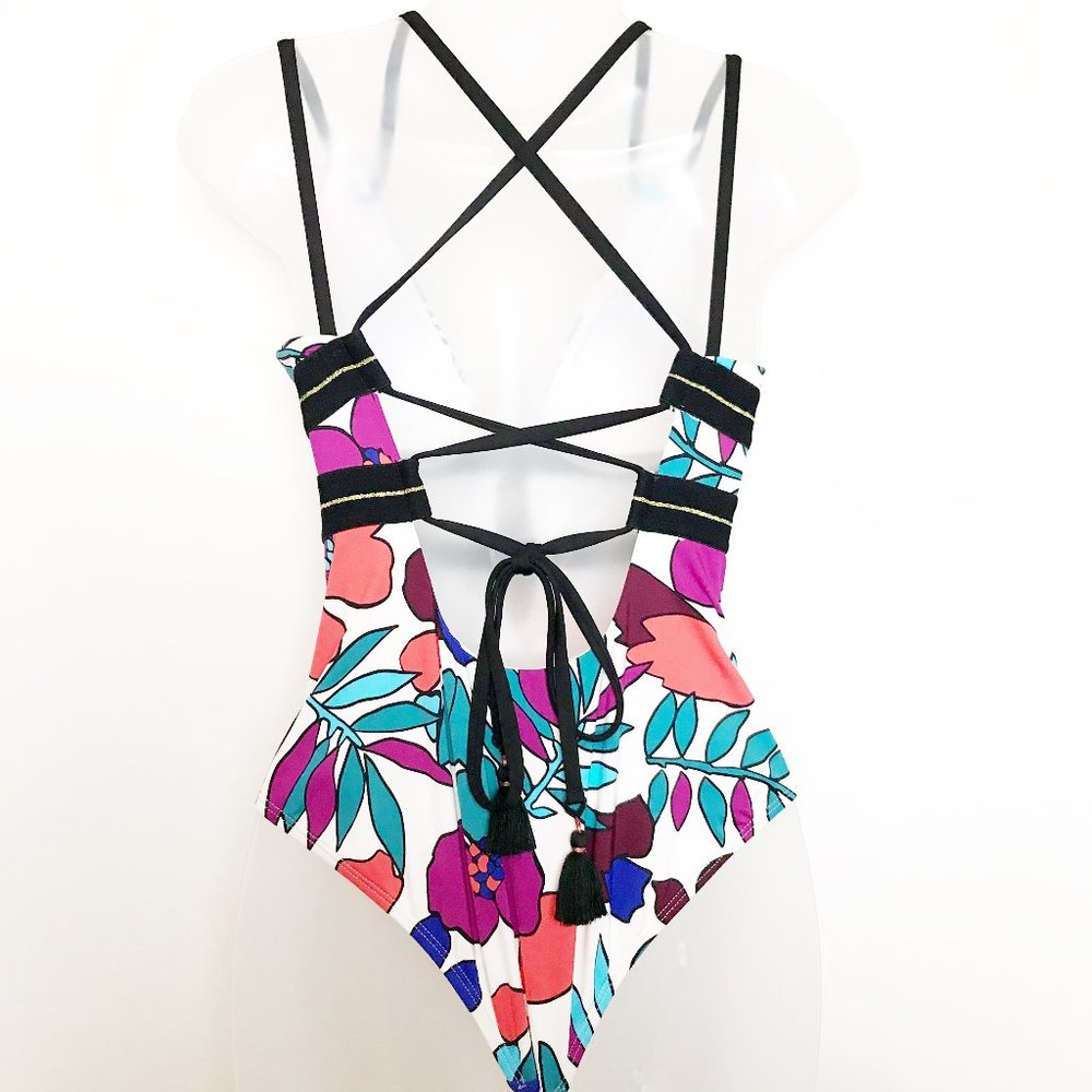 Cole of California Graphic Flower One-Piece